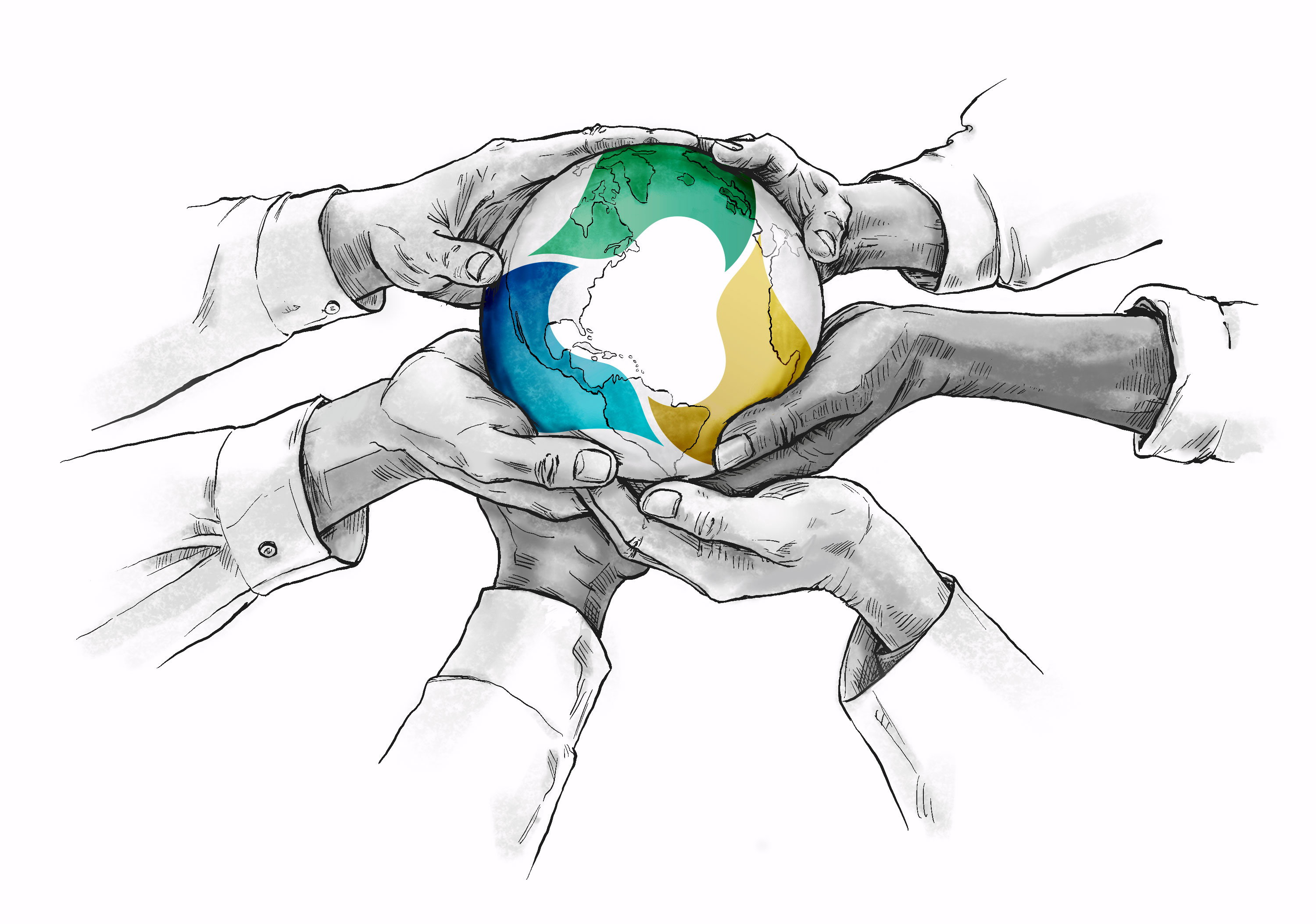 Different persons hand holding a globe striving for Accessibility